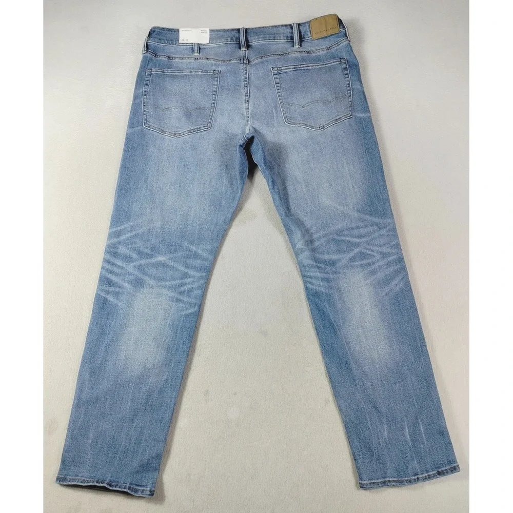 American Eagle Airflex+ Temp Tech Jeans Mens 38 Light Blue Athletic Tapered